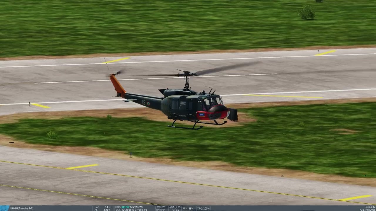 DCS Virtual Ramstein Airshow Italian UH-1H Arrival