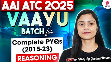 AAI ATC 2025 Preparation | AAI ATC Reasoning Previous Year Question Paper | Garima Ma