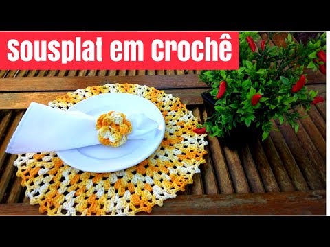 SOUSPLAT EM CROCHÊ PARA INICIANTES, MUITO FÁCIL.