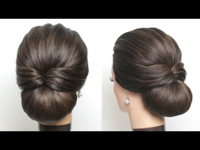 New Simple Bridal Hairstyle For Long Hair. Easy Wedding Updo class=