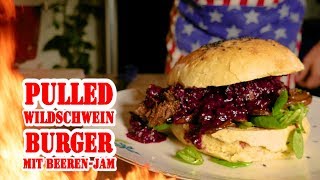 Wildschwein Burger mit Beeren-Jam und Dinkel-Potatoe Buns - Die Grillshow 270