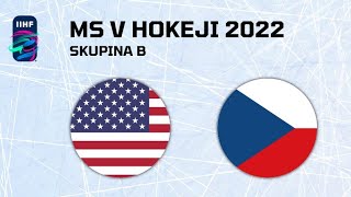 Česko vs USA (mistrovství světa v Hokeji 2022 Sestřih)