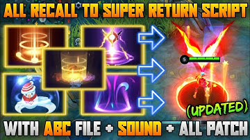 ▶️ ALL RECALL TO SUPER RETURN RECALL SCRIPT | ABC FILE PATH | SUPER RETURN SCRIPT
