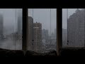 New york apartment  rain on window sounds thunder sounds  to help you sleep  study 24 hrs