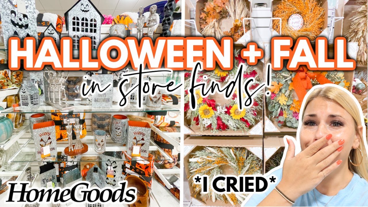 i literally cried* HomeGoods FALL decor + HALLOWEEN decor IN STORE ...