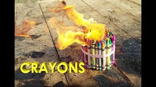 5,000°F Tungsten Cube Vs Crayons