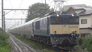 EF64-1053+E26系(カシオペア客車)12B 試運転(オペレーション訓練) 東山梨駅通過