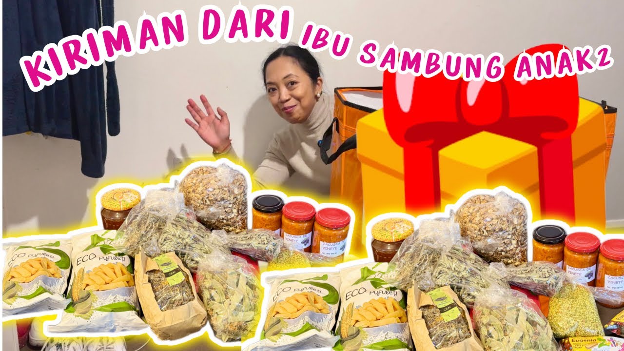UNBOXING HARTA KARUN DARI ROMANIA🎁KIRIMAN IBU SAMBUNG ANAK2😇