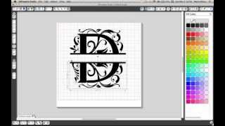 Split letter tutorial for Silhouette Cameo