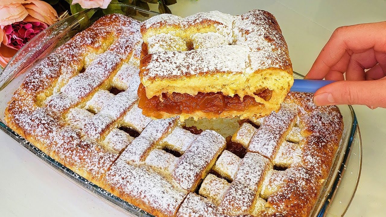 ТВОРОЖНЫЙ пирог с ЯБЛОЧНЫМ ПОВИДЛОМ!!! - YouTube