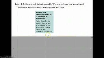 Geometry 2.3 Biconditionals and Definitions