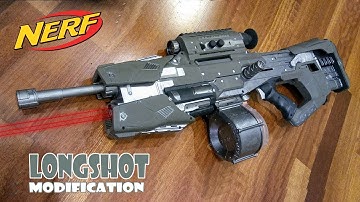 NERF LONGSHOT MOD w/ awesome laser pointer