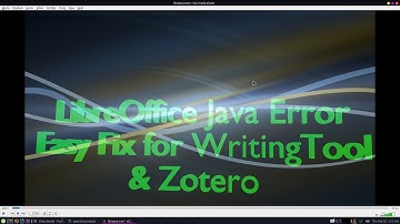 LibreOffice Java Error Easy Fix For WritingTool & Zotero