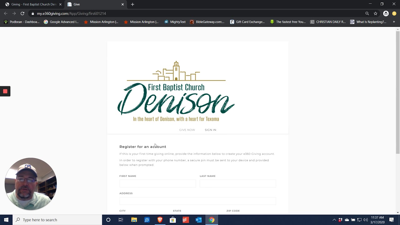 Online giving tutorial - YouTube