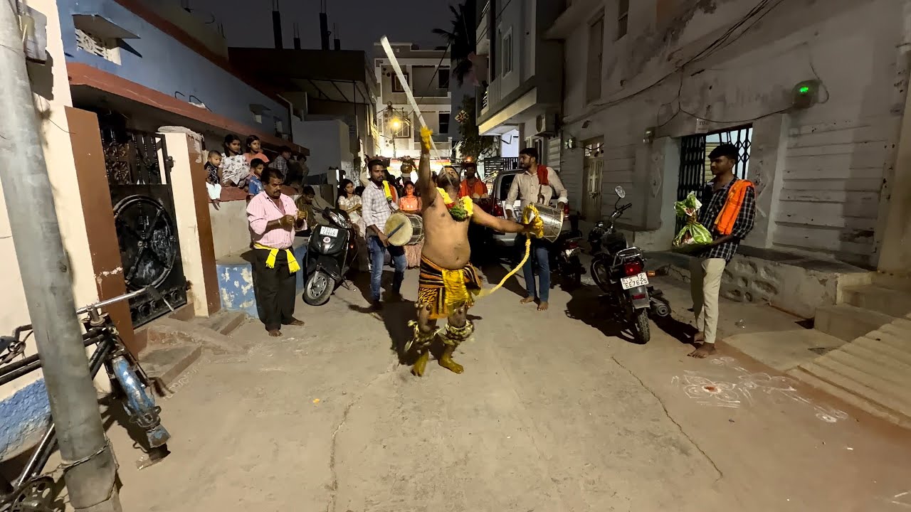 🌼🙏yellamma thalli ganga ku povuta mallanna swamy punakam @oggu balaraju uppuguda 👏👍