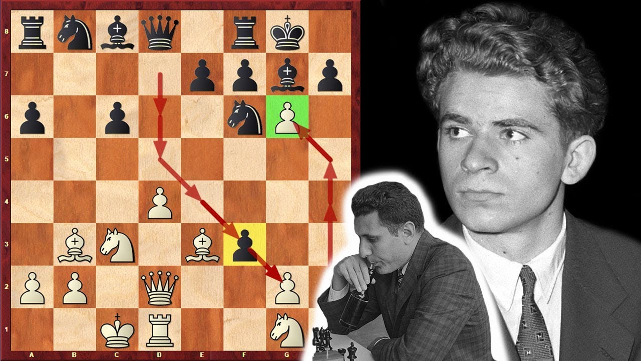 Pawn Race! Spassky Crushes Evans With A Brilliant Attack - YouTube