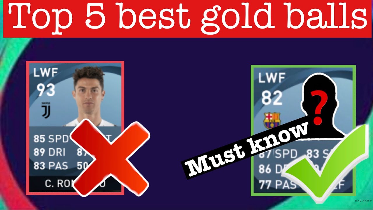 Top 5 best gold balls in PES 2021 mobile *better than black ball*