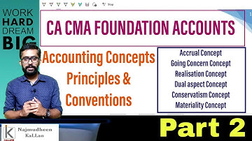 #54 Accounting Concepts | Accounting Principles | Accounting Conventions | Part 2 |CA CMA FOUNDATION