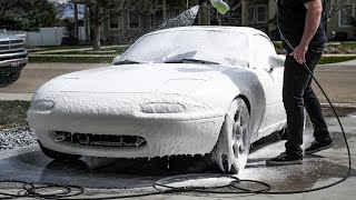 32 Year Old Mazda Miata Exterior Detail! | Wash & Polishing