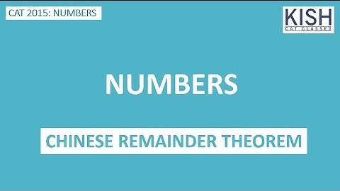 CHINESE REMAINDER THEOREM CONCEPT & QUESTIONS