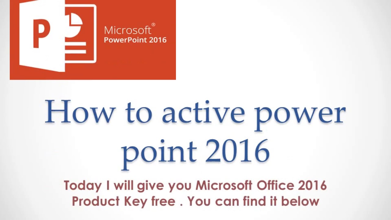 microsoft powerpoint 2016 product key