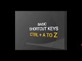 All Basic Shortcut keys of Computer | Shortcut commands with ctrl key #shortcutkeys