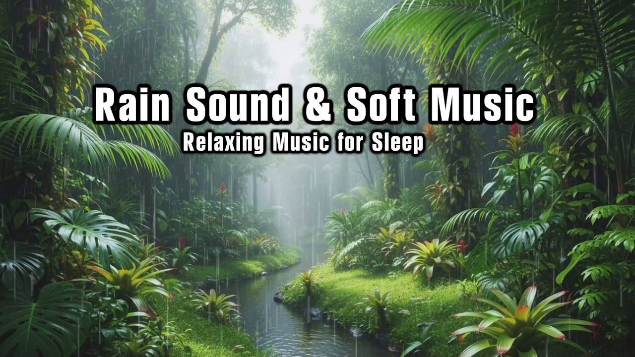 Tropical Rainforest Rain Sounds 🌧️ Relaxing Music for Deep Sleep 😴