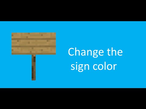 change the sign color in Minecraft - YouTube