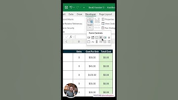 SPIN BUTTONS in Excel 🔢‼️✨📊 #excel #exceltips #data