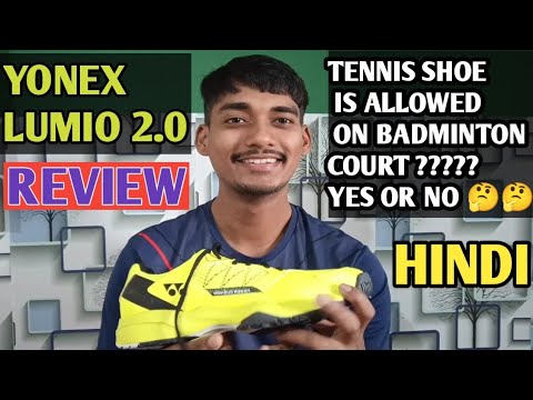 Can we wear tennis shoes on badminton court??🤔🤔🤔|| YONEX PROFESSIONAL POWER CUSHION LUMIO