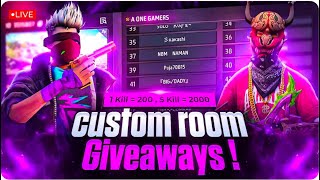 Free Fire Live Giveaway Custom Room | FF Live Team Code Giveaway | ff live giveaway