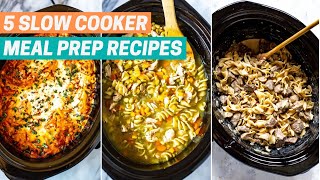5 HEALTHY SLOW COOKER RECIPES | Easy Crockpot Recipes Perfect for Meal Prep