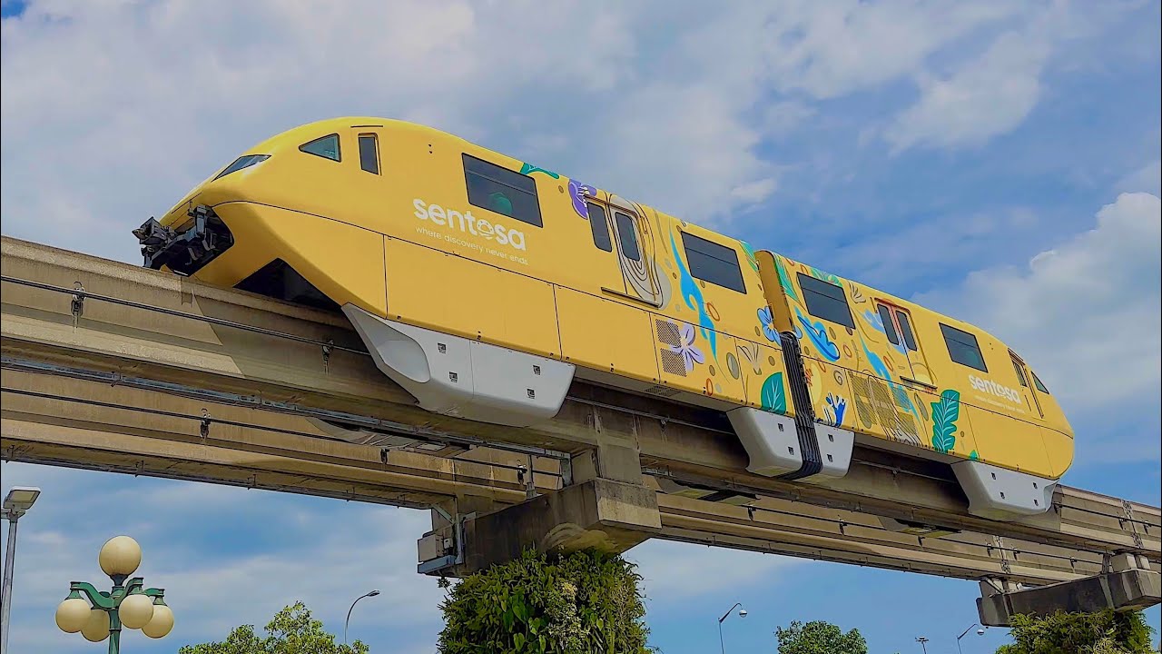 Sentosa Express Monorail 2025 Complete Ride in 4K - Sentosa, Singapore
