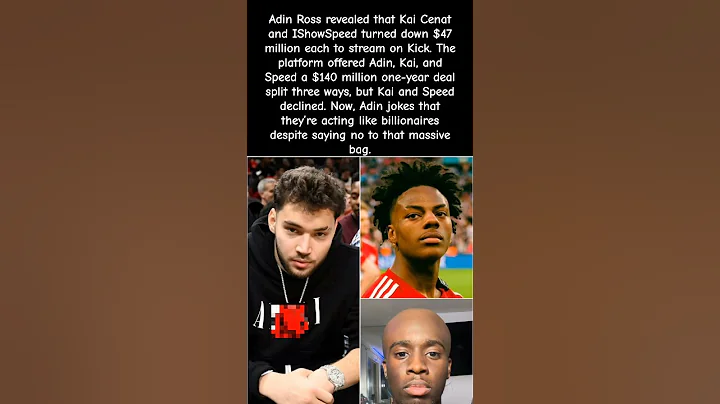 Kai Cenat & Speed Turned Down $47 MILLION Each?! Adin Ross EXPOSES Their Decision! #kai #ishowspeed