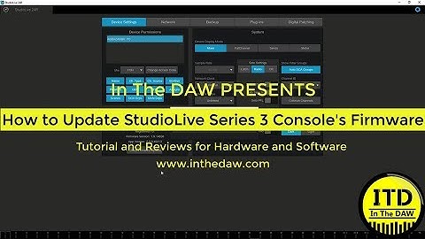 How to Update StudioLive 24R Firmware