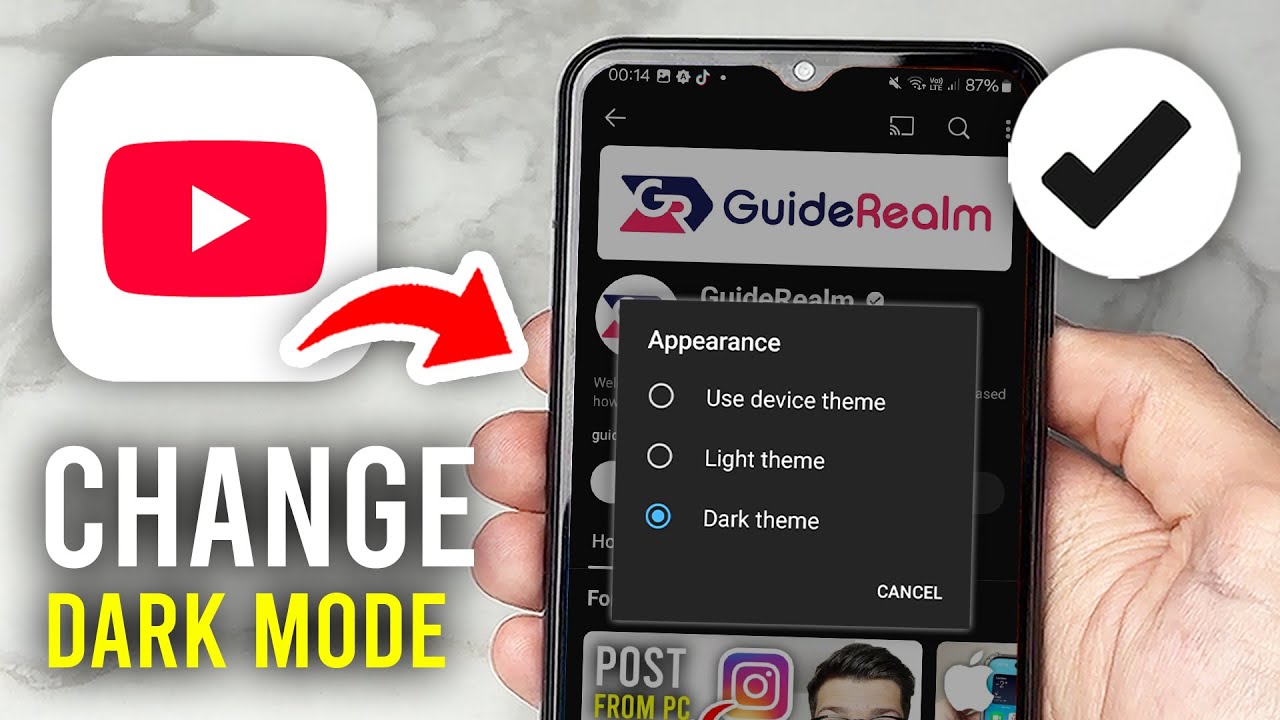 How To Change YouTube App To Dark Mode - Full Guide - YouTube