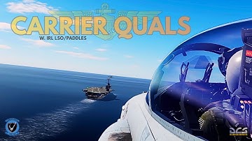 DCS World: F/A-18C Hornet CQ (Carrier Qualifications) with IRL LSO Paddles