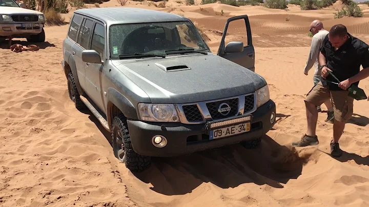 Nissan GU Patrol got bogged in sand