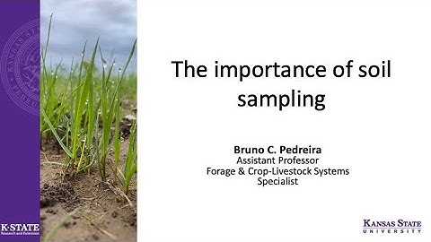 The importance of soil sample.