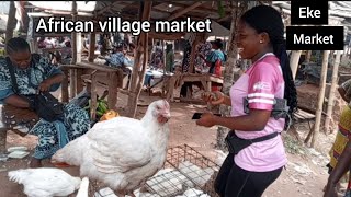 African village market, Buying and killing chicken, Follow me to my village market