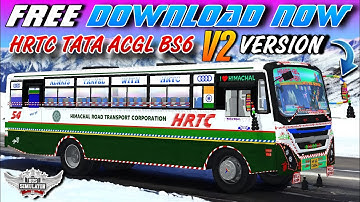Download Now || TATA ACGL BS6 BUS MOD || HRTC BUS MOD || BUSSID || HIM HEROX || NEW BUS MOD