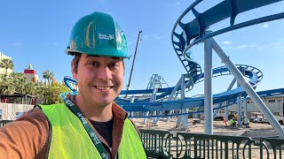 Busch Gardens Phoenix Rising NEW Roller Coaster POV &amp; Construction Update HARD HAT Tour &amp; OPEN Soon