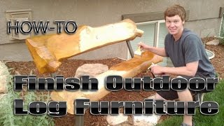 Learn How-to Finish Outdoor Log Furniture in this short video by Mitchell Dillman http://LogFurnitureHowTo.com Make no mistake 