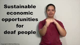 Sustainable economic opportunities for deaf people in Filipino Sign Language