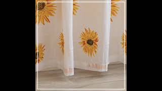 Sheer Sunflower Printed Curtains #printedcurtains #homedecor  #homestyle #youtubeshorts #shorts