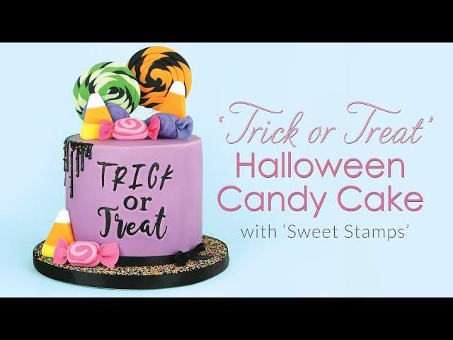 Trick or Treat Halloween Candy Drip Cake Tutorial
