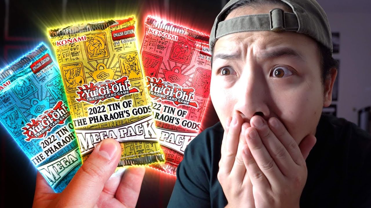 OPENING THE YUGIOH! TIN OF PHARAOH’S GODS *GOD* MEGA PACK (FOILS ONLY