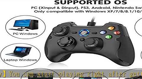 EasySMX Wired Gaming Controller,PC Game Controller Joystick with Dual-Vibration Turbo and Trigger B