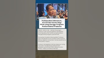 Peringatan Keras Menkeu Purbaya, Ancam Beri Sanksi Pihak yang Ganggu Program Pemerintahan Prabowo