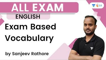 Exam Based Vocabulary | English | All Exams Special | Wifistudy 2.0 | Sanjeev Rathore